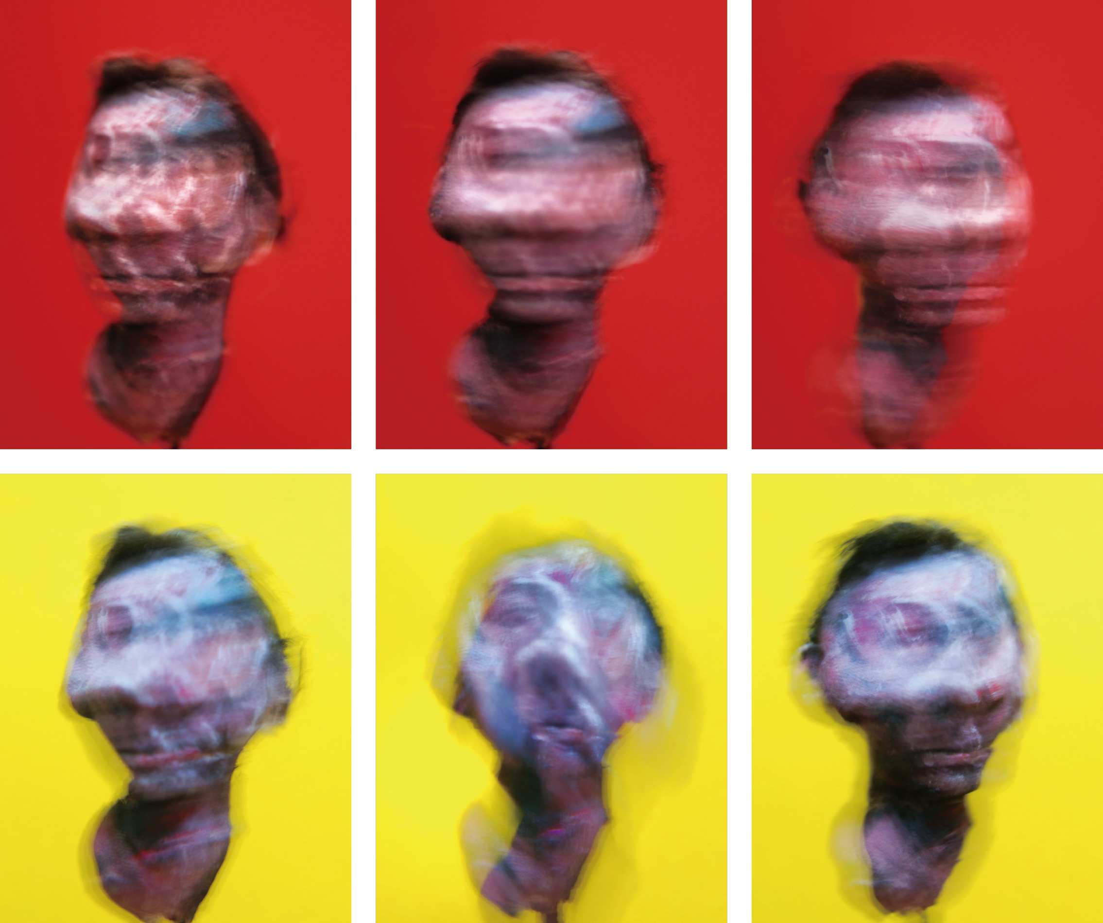 FRANCIS BACON FOR ME“FRANCIS BACON RED,YELLOW 1,2,3” 2009 Mixed media on canvas Each: 33.3×24.2cm FRANCIS BACON FOR ME“FRANCIS BACON RED,YELLOW 1,2,3” 2009 Mixed media on canvas Each: 33.3×24.2cm