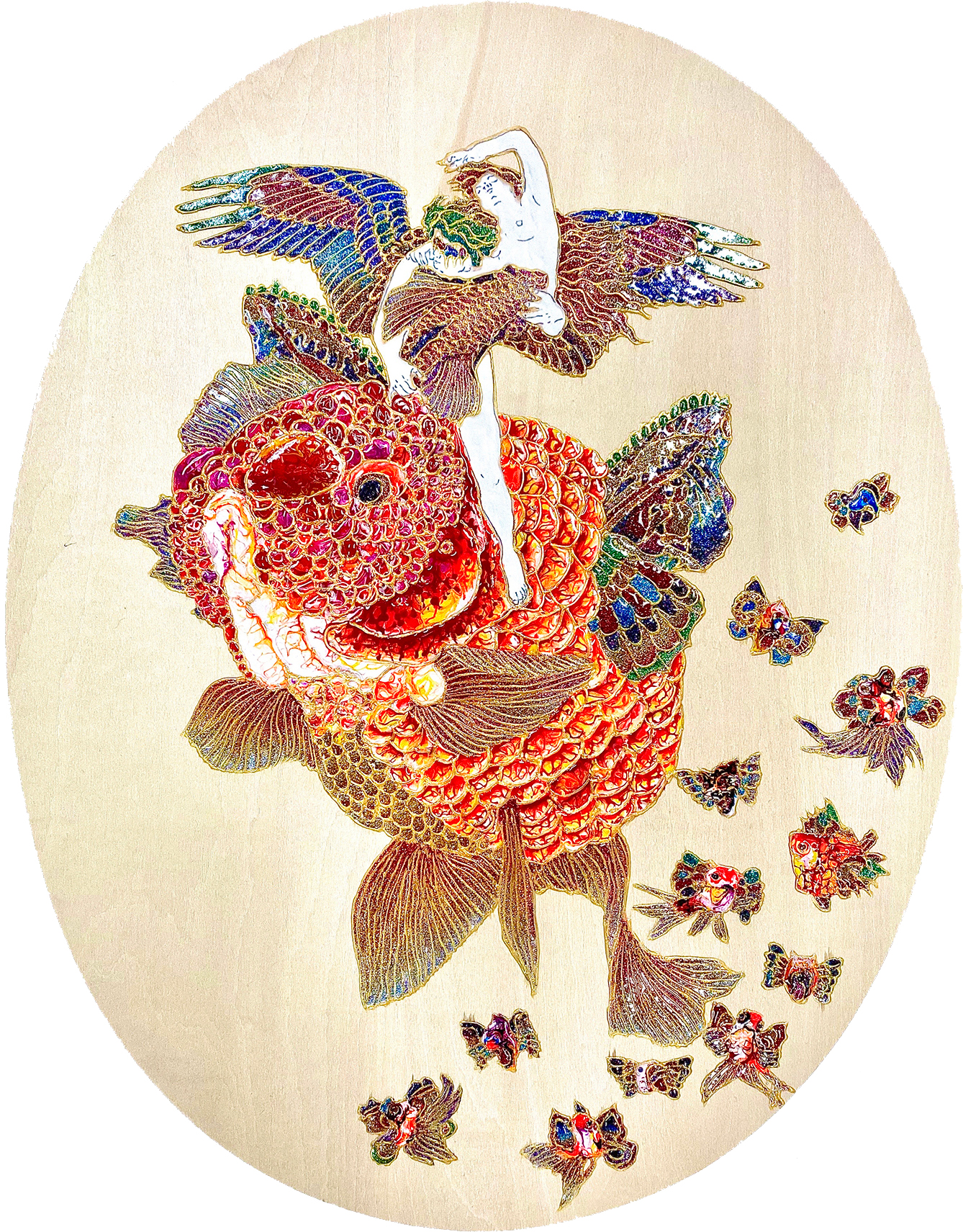 GOLDFISH - O4003 2020 Mixed media on canvas 41×31.8cm