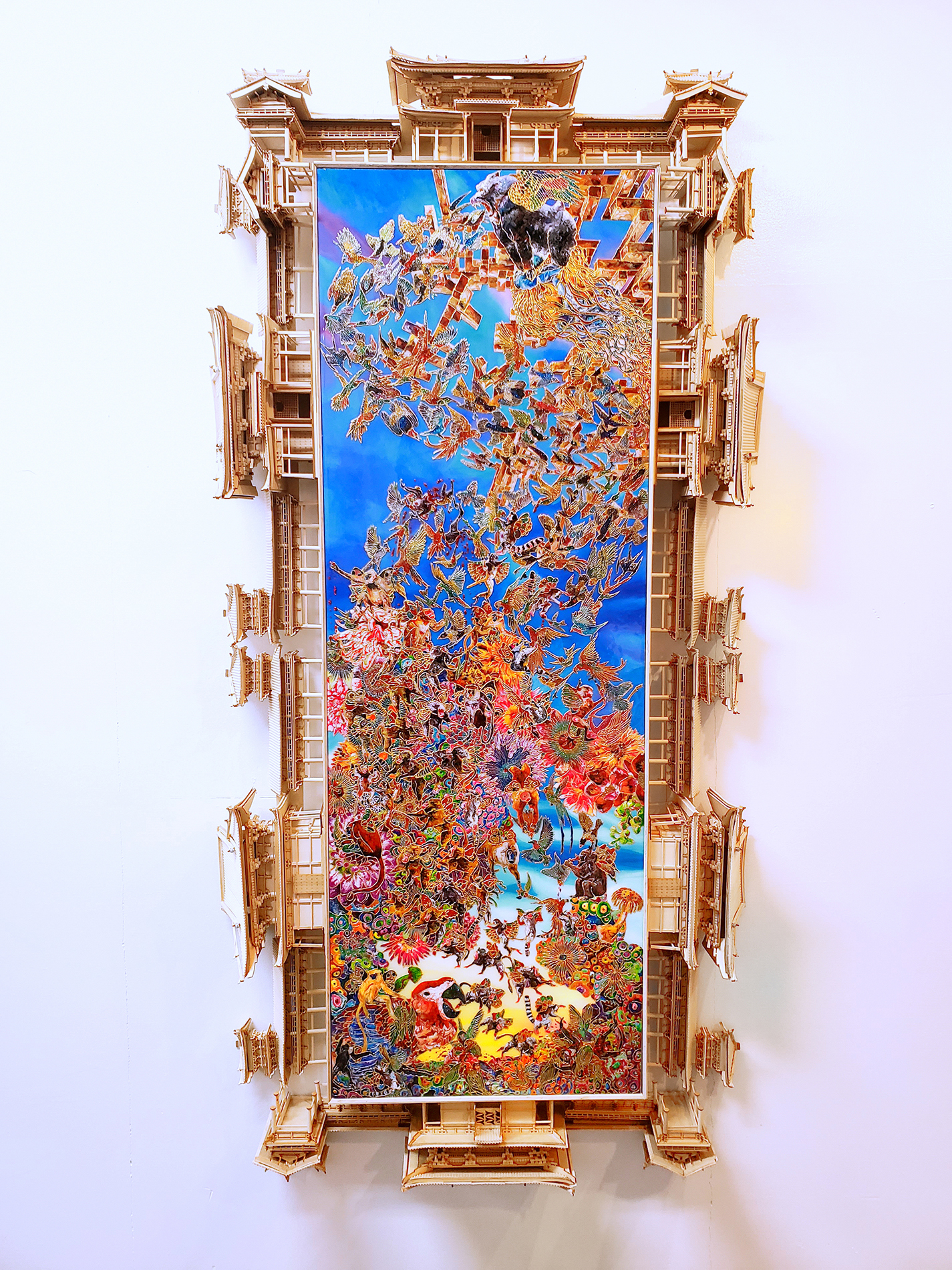 NONE BUT THE LONELY HEART 2020 Mixed media on canvas 173×80cm