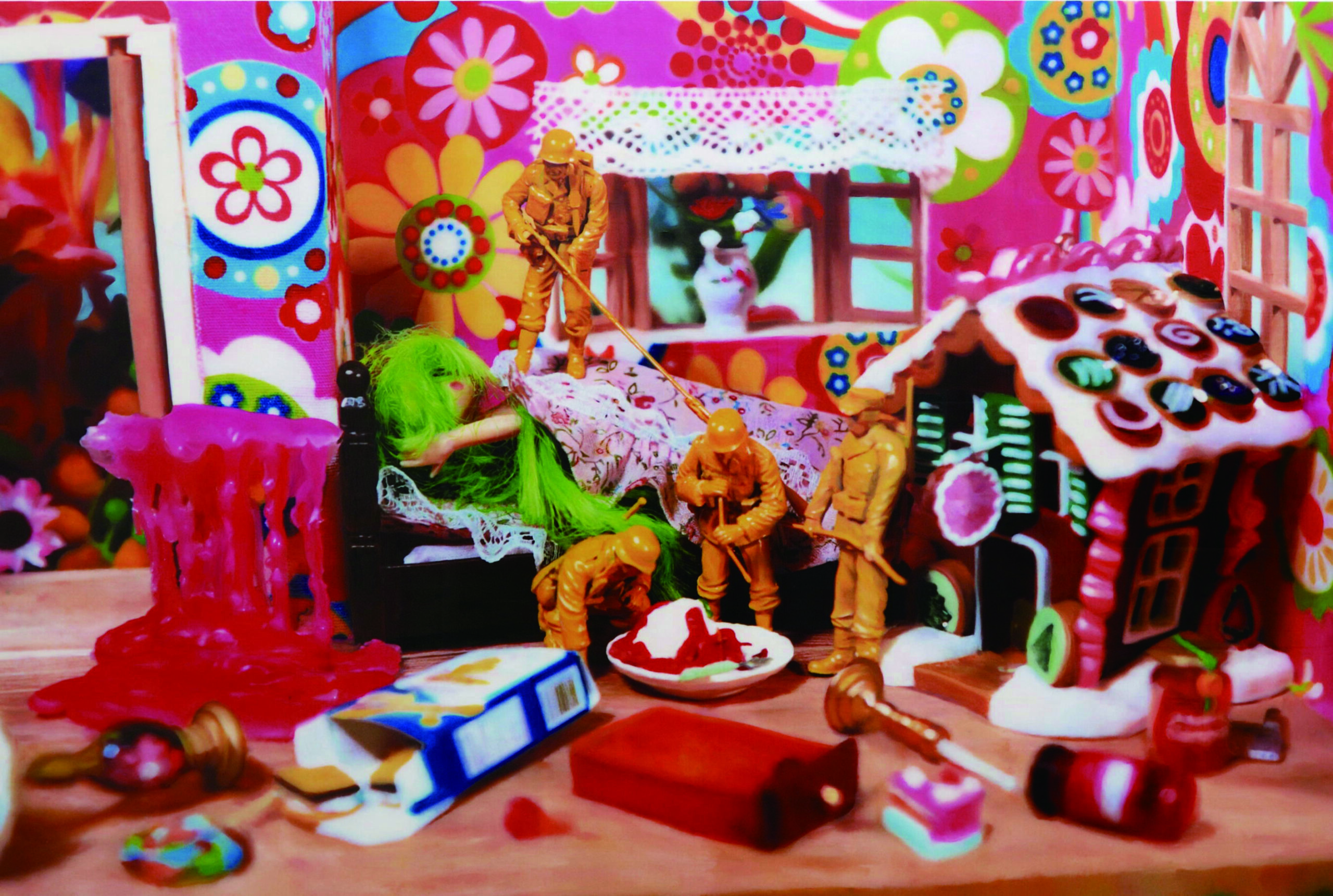 HUMAN PARADISE – 06 2008 Mixed media on canvas 130.3×194cm