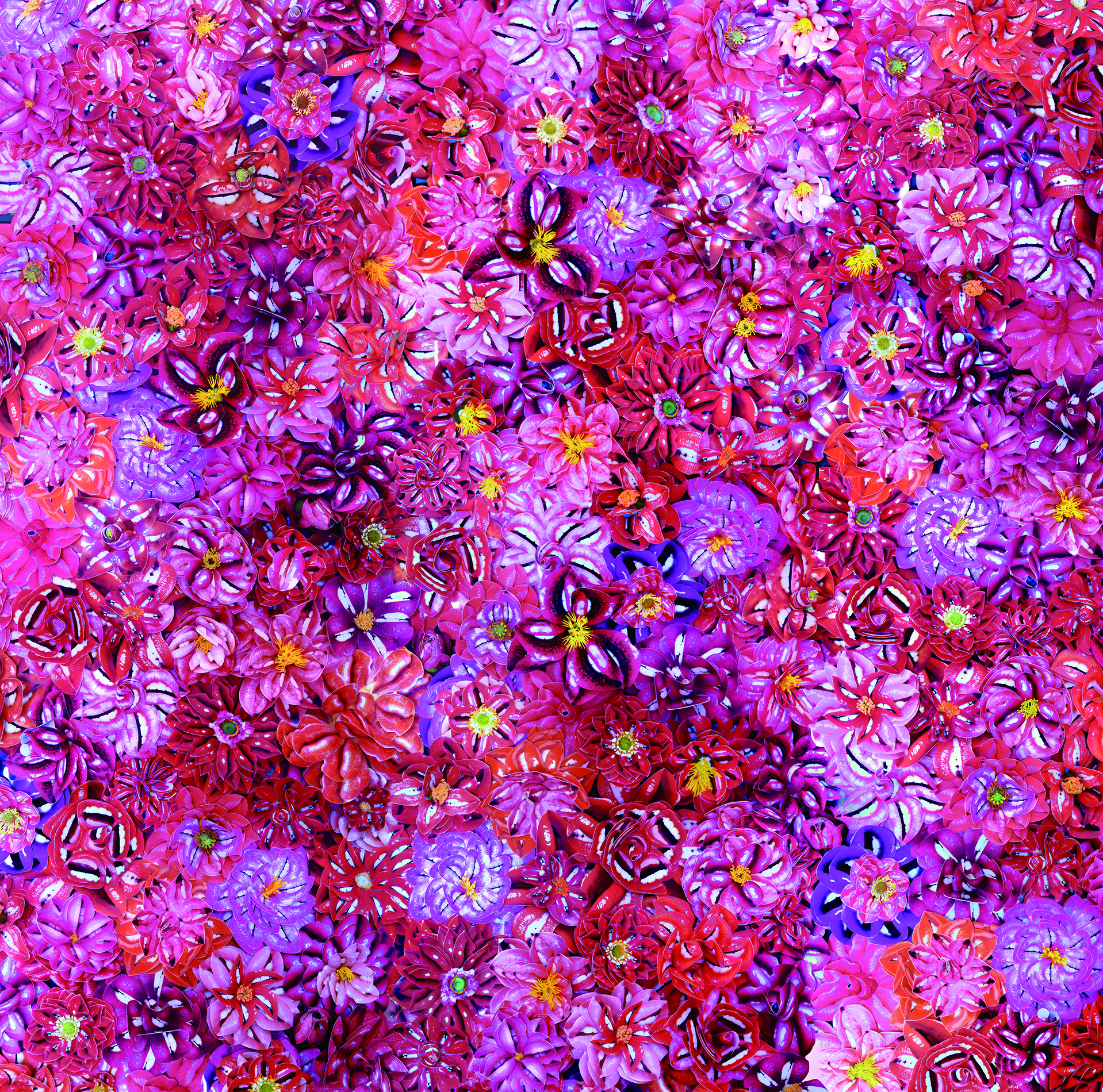 LIPS 2015 Mixed media on canvas 145.5×145.5cm